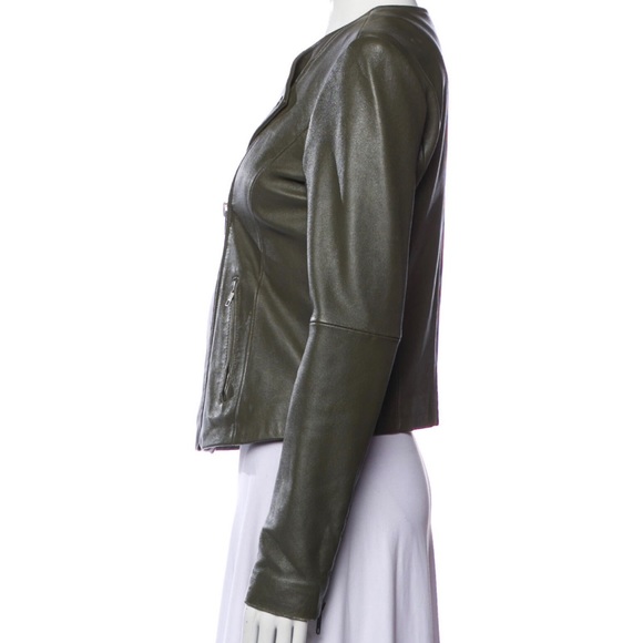 Joie Green Leather Jacket - Picture 2 of 7